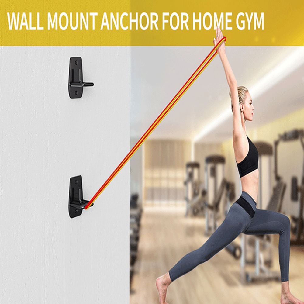 Home Gym Workout - 3 Adet Siyah Egzersiz Bandı Duvar