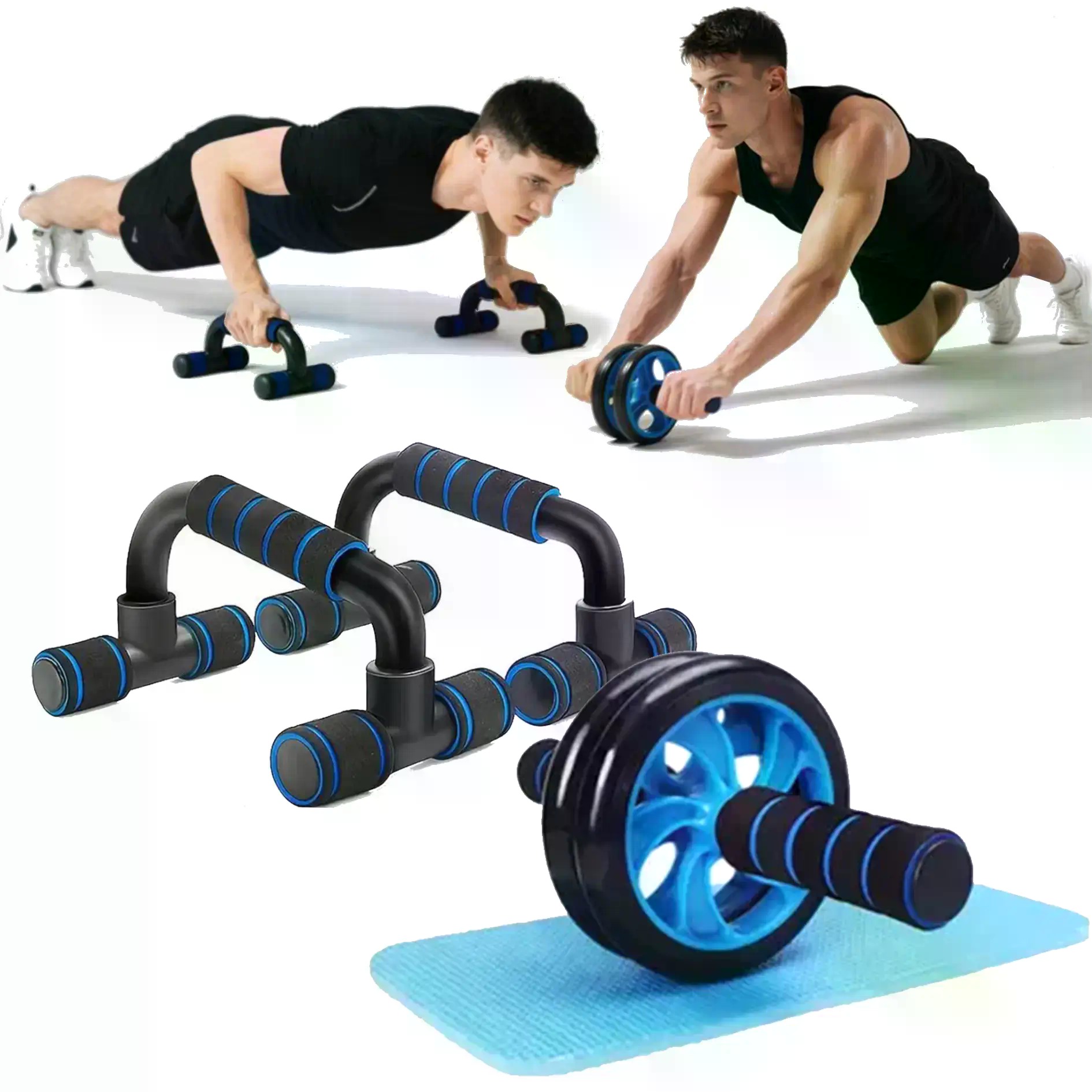 Ab Roller Wheel - Çift Tekerlekli Karın Kası Çalıştırma Tekerleği