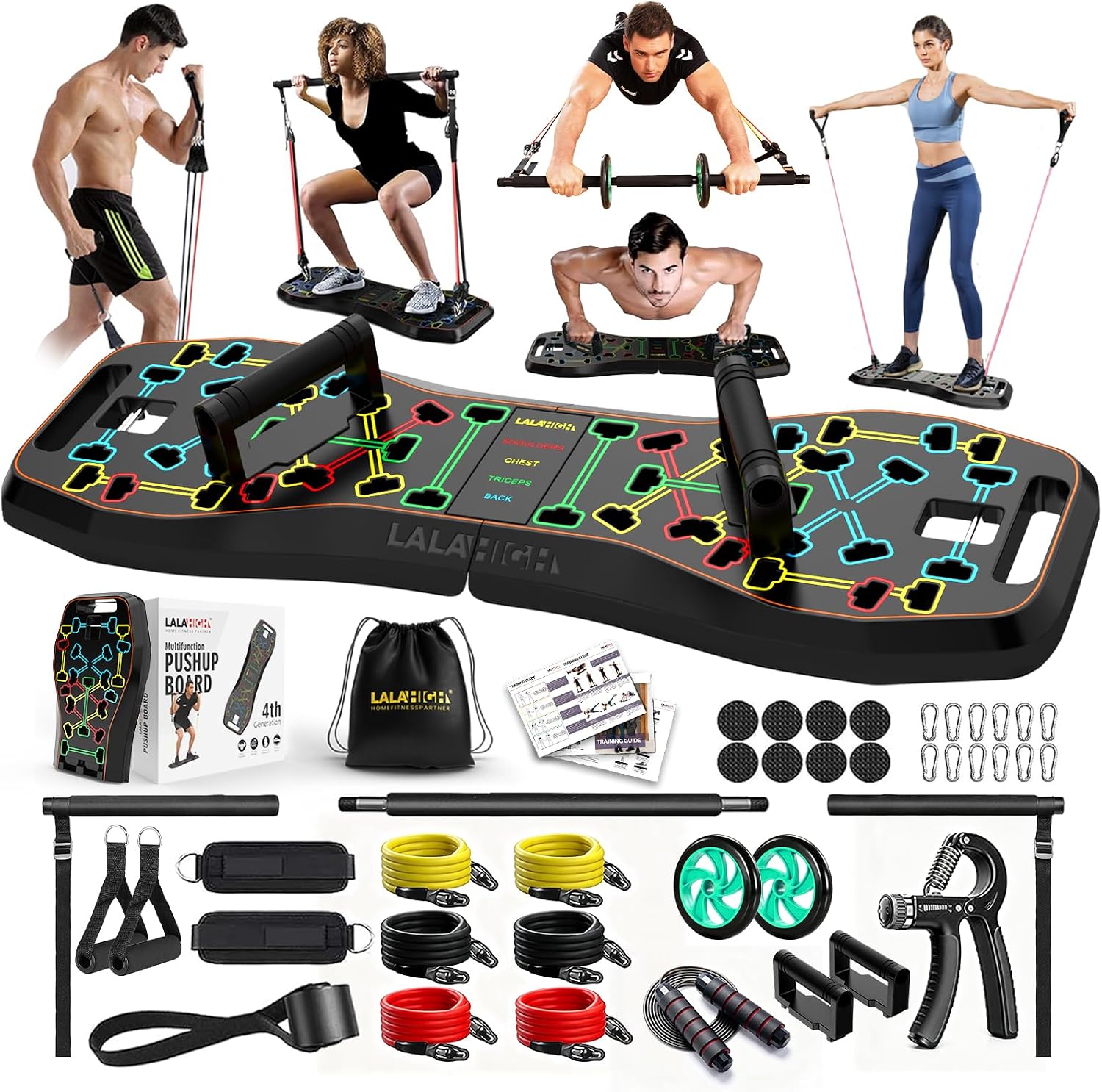 Ab Roller Wheel - LALAHIGH Push Up Tahtası, 36'sı 1