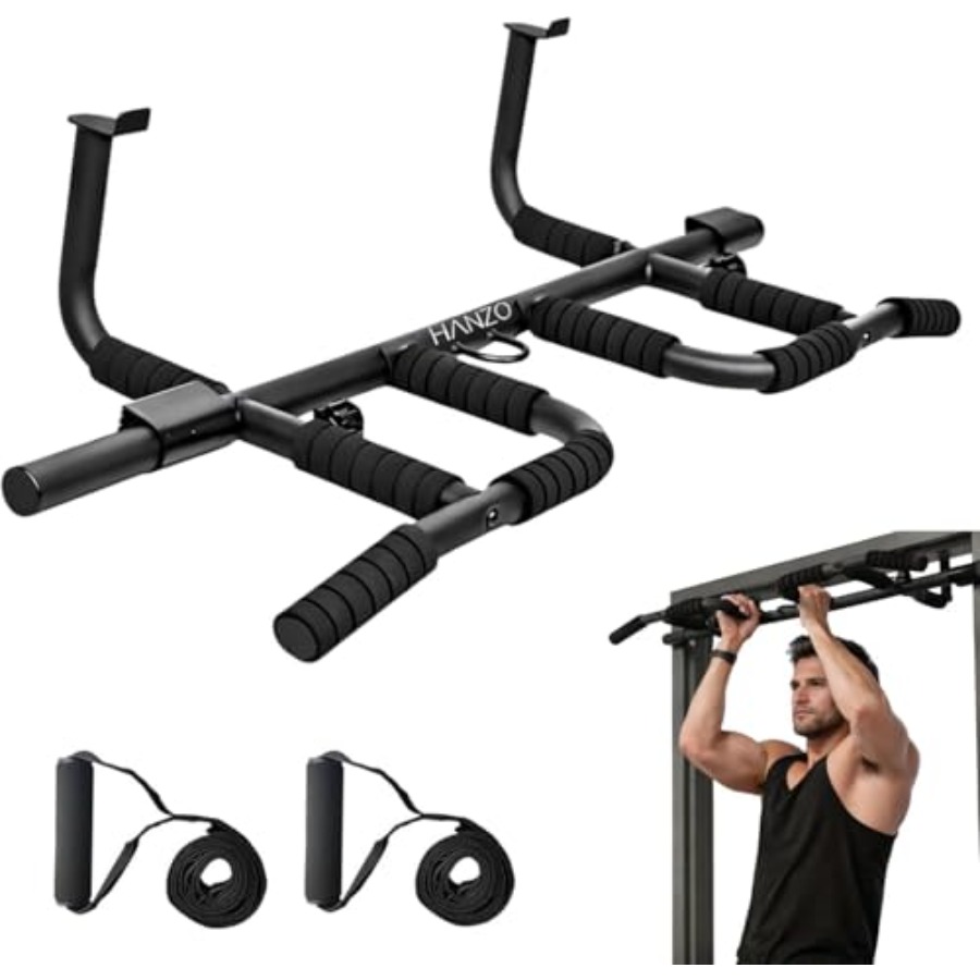 Home Gym Setup - Kapıya Monte Çekme Barı Seti, Askı