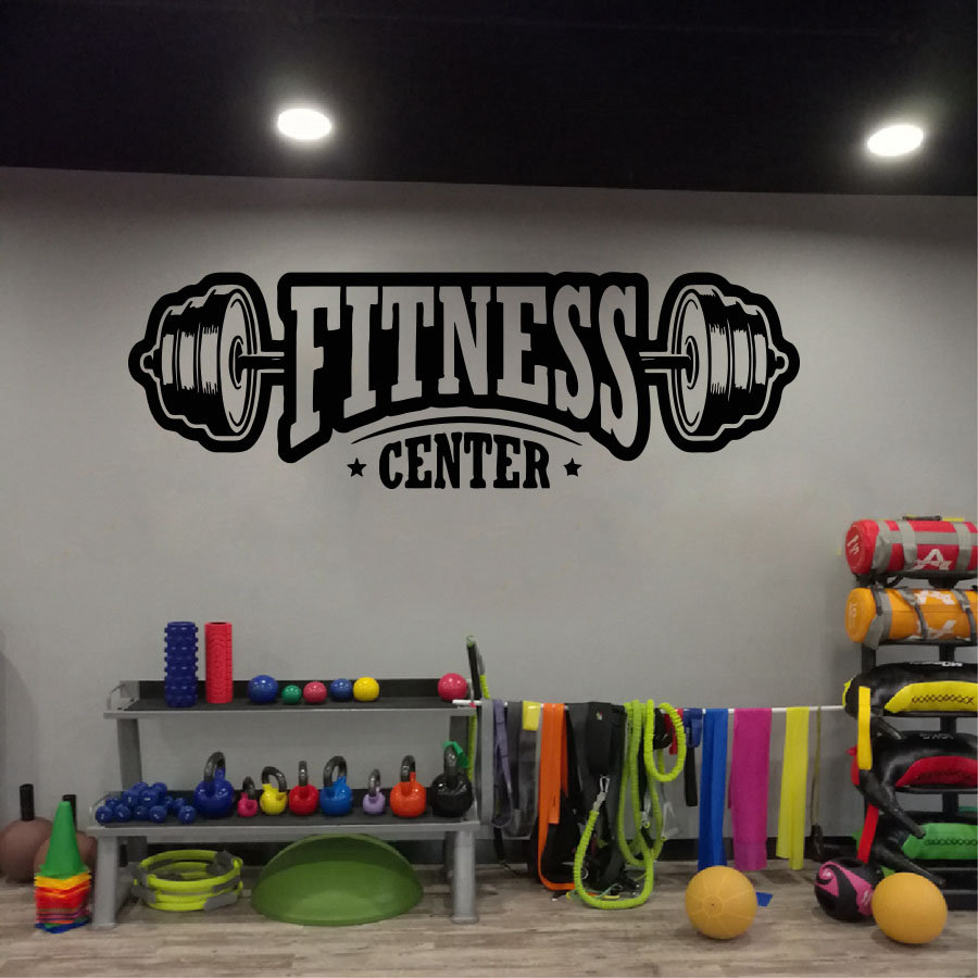 Home Gym Furniture - Spor salonu vinil dekor duvar çıkartması