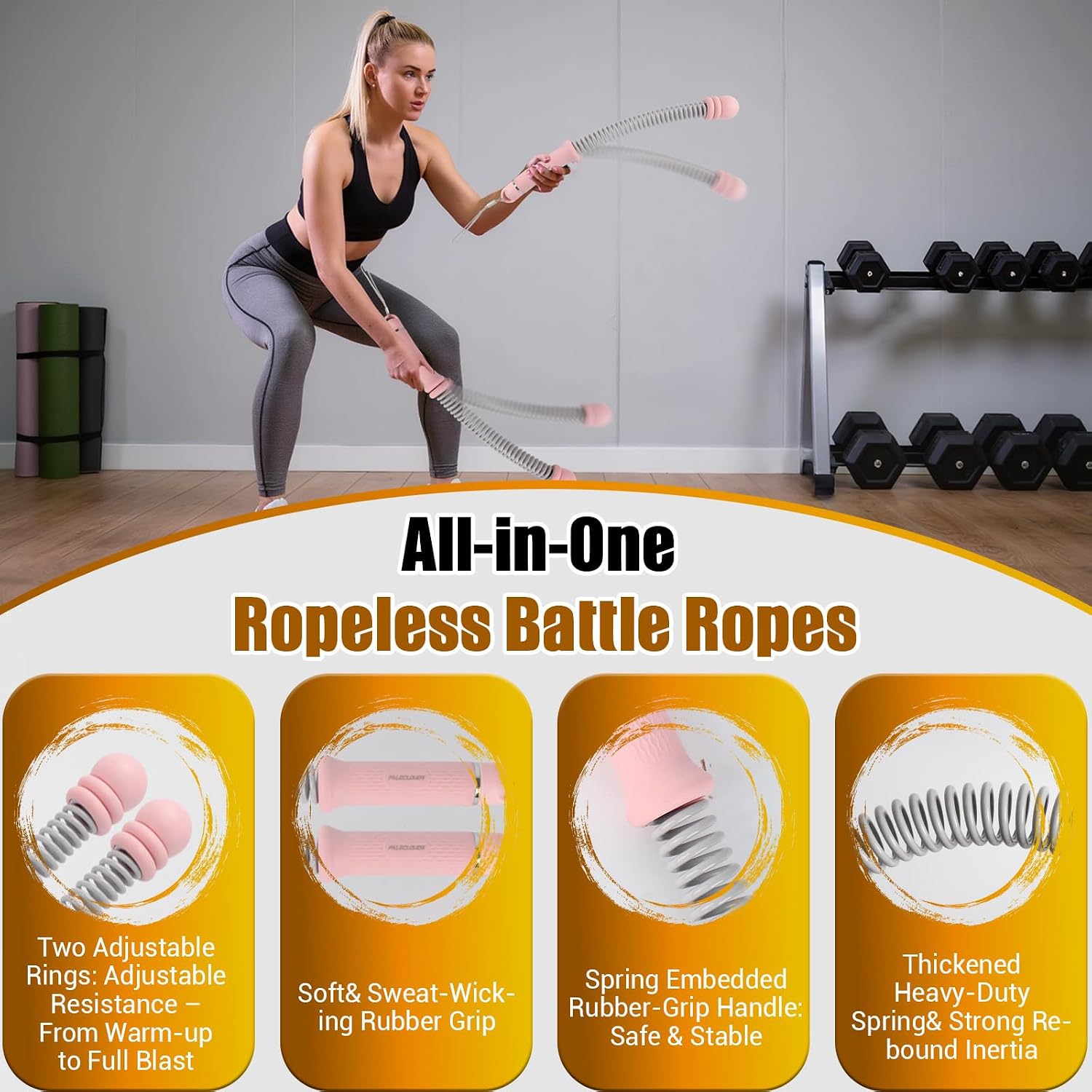 Taşınabilir İpsiz Battle Rope' - Home Gym Workout incelemesi ve fiyatı